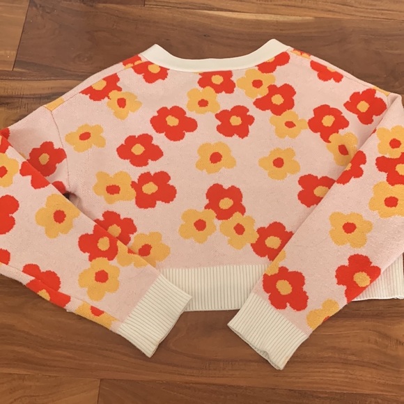 Small floral cardigan with the button up front. Barely worn great condition. - Picture 2 of 2